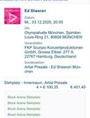 1-4 Tickets Ed Sheeran Konzert - München Olympiahalle - 03.12.2025 in 80331