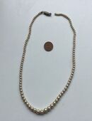 Damen Halskette Vintage Perlen Defekt mit 835er Silber Verschluss Bastler in 36043