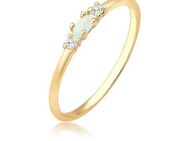 Elli Fingerring Opal Marquise und Zirkonia 925 Sterling Silber