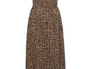 Buffalo Midikleid mit gesmoktem Oberteil und Animalprint, Leokleid, Sommerkleid