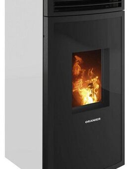 Oranier Pelletofen »Neta« Seidenweiß, 2,4 kW, Dauerbrand, Anschluss oben