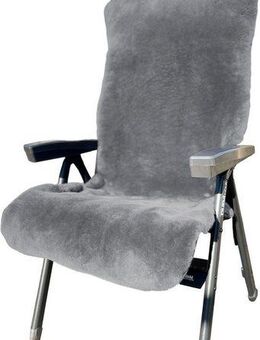 Überwurf Lammfell-Auflage für Garten- und Campingstühle, Sitzauflage, Heitmann Felle, geschorenes Lammfell, warm & kuschelig, perfekt für Garten und Camping