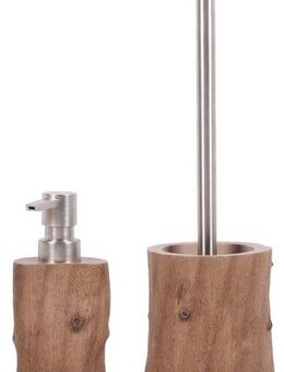 Sanilo Badaccessoire-Set Old Tree, Kombi-Set, 2 tlg., bestehend aus Seifenspender und WC-Bürste, strukturiert