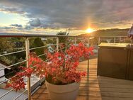 Lichtdurchflutete 4-Zimmer Wohnung mit riesiger Dachterrasse u. unverbaubarem 360 ° Dreiländer-Blick - Lörrach