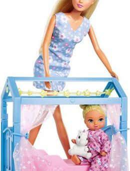 SIMBA Anziehpuppe Steffi Love, Sweet Dreams, mit Baby und Kinderbett