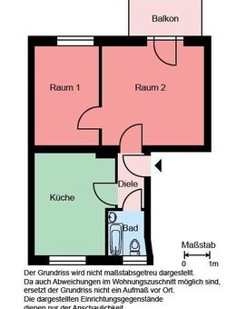 2-Zimmer-Wohnung in Herne Mitte mit Balkon im EG - Herne