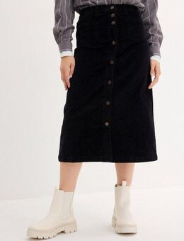 bonprix Cordrock mit durchgehender Knopfleiste, Taschen vorn und hinten, A-Linien-Form