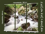 Bestatterberbedarf: Roll-Up Display Fluss mit Felsen - 3er-Set zur Dekoration - Hallenzubehör - Bestatterbedarf - Wilhelmshaven Zentrum