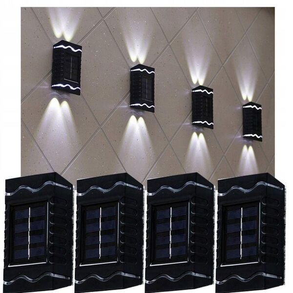 4x LED SOLARLAMPE AUSSENWANDLAMPE Outdoor - Wuppertal