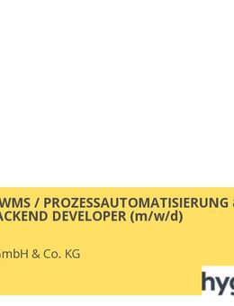 TEAMLEAD WMS / PROZESSAUTOMATISIERUNG & PHP LARAVEL BACKEND DEVELOPER (m/w/d) - Telgte