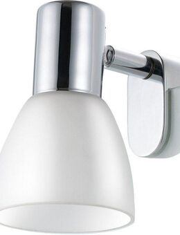 EGLO Spiegelleuchte STICKER Spiegellampe, Stahl und Glas, E14, IP20, Wandlampe, Lampe, Leuchtmittel wechselbar, ohne Leuchtmittel, Spiegelleuchte, L7,0 x H11,5, chrom, 1X40W - exkl.