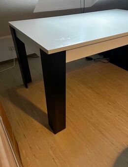 Moderner Esstisch weiß / schwarz 160 x 90 cm - Würzburg
