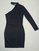 Dunkelblaues One-Shoulder-Kleid in 66440