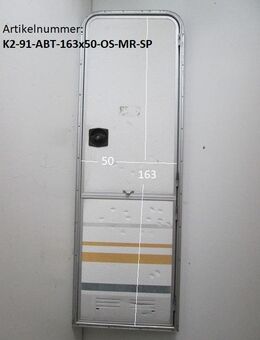 Knaus Wohnwagentür / Aufbautür 163 x 50 gebr. ohne Schlüssel (zB 440) mit Rahmen (Eingangstür) Sonderpreis - Schotten Zentrum