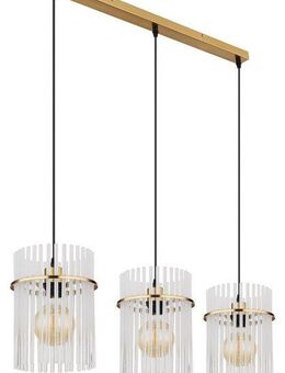 GLOBO LIGHTING Pendelleuchte GORLEY, ohne Leuchtmittel, Design Glasstäbe, Deckenlampe, Wohnzimmer, Esszimmer, Hängeleuchte