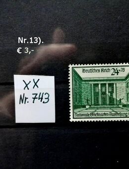 Alte Postfrische DR - Briefmarken von DEUTSCHLAND Nr.743  zu verkaufen, wie abgebildet. Versand € 1,- - Bremen