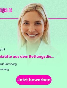 Fachkräfte aus dem Rettungsdienst, Gesundheitswesen oder der freiwilligen Feuerwehr für die Weiterbildung zum/zur Leitstellendisponenten/-in (w/m/d) bei der Feuerwehr Nürnberg - Nürnberg