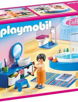 Playmobil® Badezimmer (70211), Dollhouse Konstruktions-Spielset, (51 St), Made in Germany