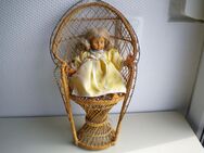 Dolfi-Holzpuppe,Sammlerstück,Handgeschnitzt mit Echthaar von 1986,ca. 26 cm - Linnich