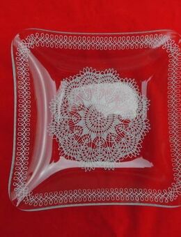 3 Filigranglas Schalen Spitze Goldrand Glas Deko Vintage Retro zus. 4,- - Flensburg