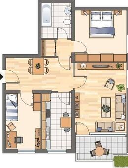 3-Zimmer-Wohnung in Kamen Methler - gr. Dusche - Balkon - Kamen