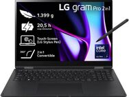 LG Gram Pro 2in1 16" Laptop, OLED-Touchscreen, 16GB RAM, Windows 11 Home, Convertible Notebook (40,6 cm/16 Zoll, Intel Core Ultra 7 155H, ARC, 1000 GB SSD)
