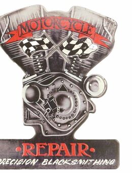 Tolles Blechschild Motorcycles Repair Motorrad Biker 43x32 cm - Berlin