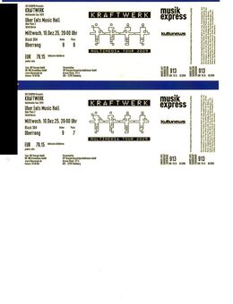 2 Karten für Kraftwerk am 10.12.25 - Berlin