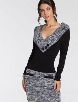 Melrose Strickkleid eleganter Anlass, kurzes Kleid, figurbetont, aus Grobstrick