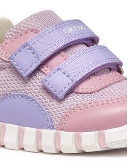 Geox B IUPIDOO GIRL Lauflernschuh, Sneaker, Babyschuh, Klettschuh im Pastellfarbenem Look