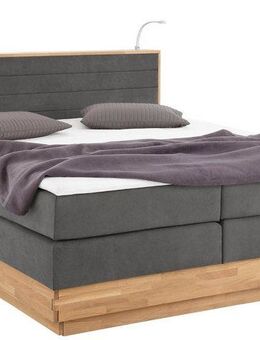 Home affaire Boxspringbett Cavan, Eiche, inkl. Bettkasten & Topper, verschiedene Härtegrade (auch H4)
