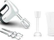 Tefal Handmixer HT4611 Prep'Mix+, 500 W, Turbo-Funktion, 2 Rührbesen, 2 Knethaken, Pürierstab-Aufsatz