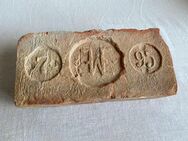 Alter Feierabend Sonnen Stempel Mauer Ziegel Verzierung Inschriften Back Stein Zeichen Dekoration - Salzatal