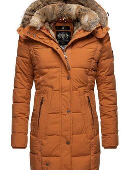 Marikoo Wintermantel Lieblings Jacke stylischer Winter Steppmantel m. Kunstpelz-Kapuze