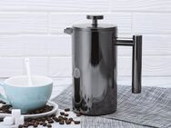 ECHTWERK French Press Kanne ., 0,8l Kaffeekanne, Kaffeebereiter mit Pressfilter, doppelwandiger Edelstahl, isoliert