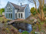 Luxuriöses Wohnen in architektonischem Unikat - Koiteich, Sauna, Solaranlage & mehr - Marienheide