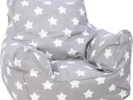 Knorrtoys® Sitzsack Grey White Stars, für Kinder, Made in Europe