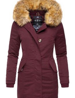 Marikoo Wintermantel Karmaa edler Parka mit Kunstfellkapuze