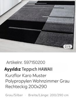 Ayyildiz Teppich Set grau schwarz - München