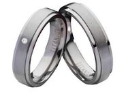 Zirkonia oder Diamant Titanringe T200 Gravur - Aholming