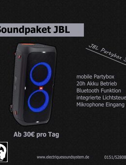 [VERMIETUNG] JBL Partybox 310 / Akku Sound Eventbox - Magdeburg