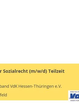 Fachberater Sozialrecht (m/w/d) Teilzeit - Bad Hersfeld