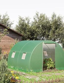 Treibhaus Gewächshaus Begehbares Foliengewächshaus 4,5 x 3 m – Der perfekte Polytunnel für Ihre Pflanzen Set5352 - Ingolstadt