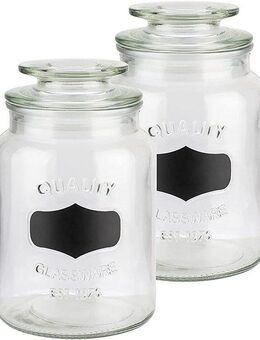 APS Vorratsglas, Glas, (Set, 2-tlg), mit Beschriftungsfeld, luftdichter Verschluss