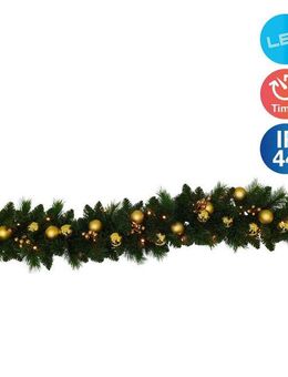 näve LED-Girlande Noel, Batteriefach mit Ein- / Ausschalter, inkl. Timer (6on/18off)