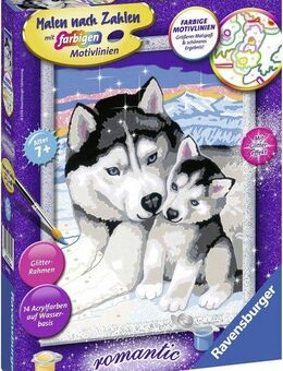 Ravensburger Malen nach Zahlen Husky Kuss, Made in Europe