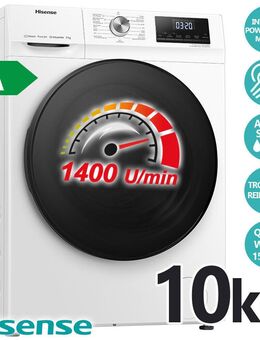 Hisense Waschmaschine 10 kg Frontlader Inverter Motor Dampf Display 1400 - Wuppertal