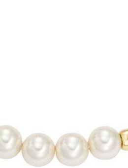 Fossil Edelstahlkette Schmuck Geschenk Edelstahl GLIEDER HERITAGE PEARL D-LINK, JF04727710, mit Glasperle