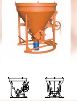 NEU Betonsilo Betonkübel Betonbombe Hand - / Haspelrad Kran 1000L - Hamminkeln