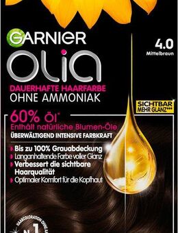 GARNIER Coloration Garnier Olia dauerhafte Haarfarbe, Packung, 3-tlg., mit pflegender Formel